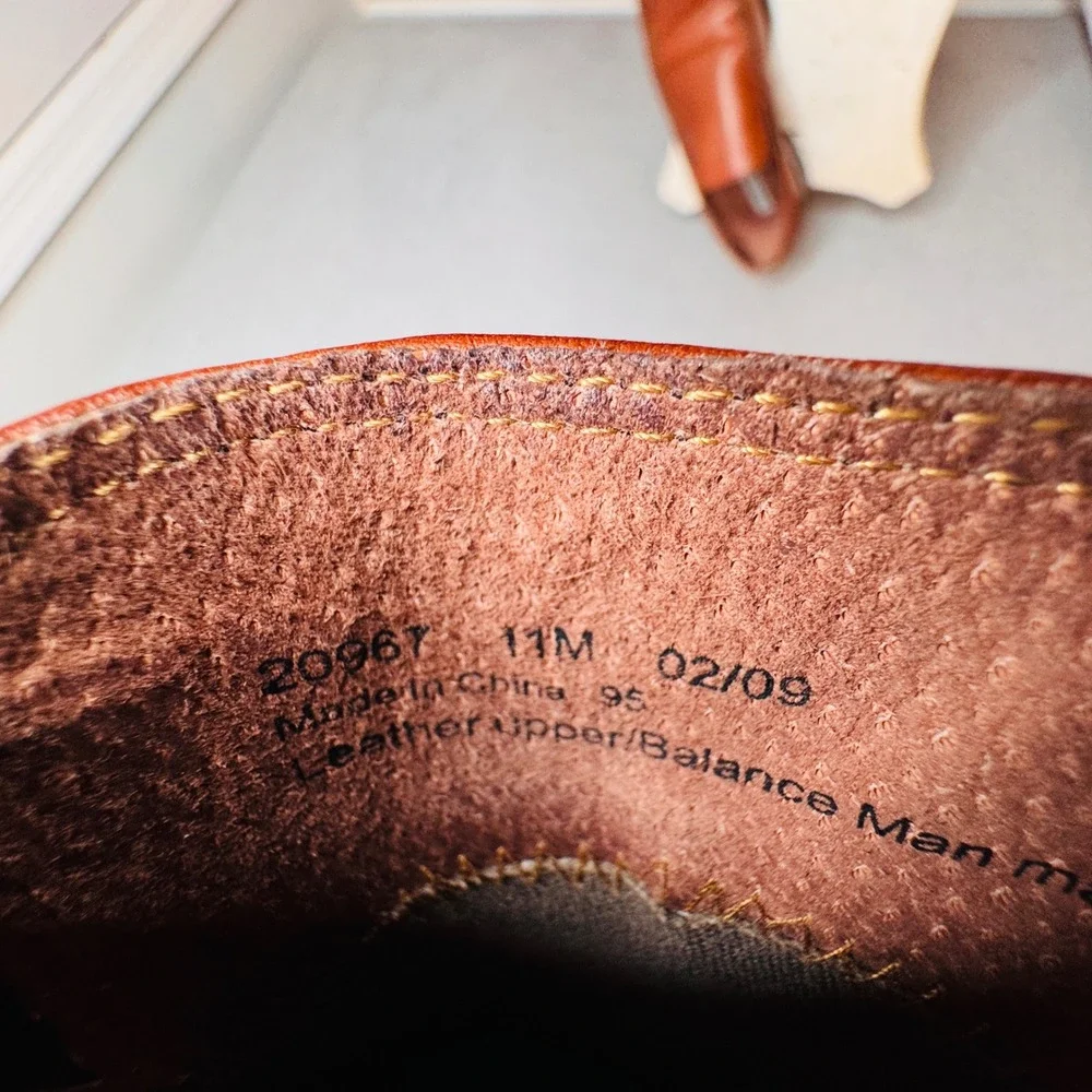 Size 11 Bostonian Leather Slip On Loafers Square Toe Dress Shoes Made in the USA